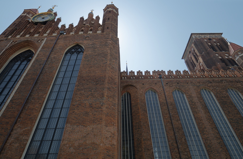 14 The exterior of St. Mary's Church, also known as the Basilica of the Assumption of the Blessed Virgin Mary, in Gdańsk, Poland